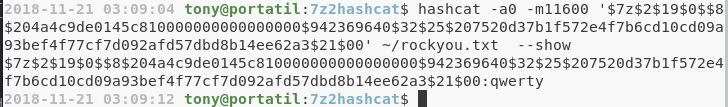 hashcat del mirai botnet