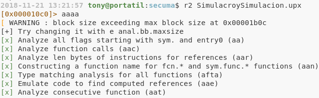 load upx unpcacked de simulacro